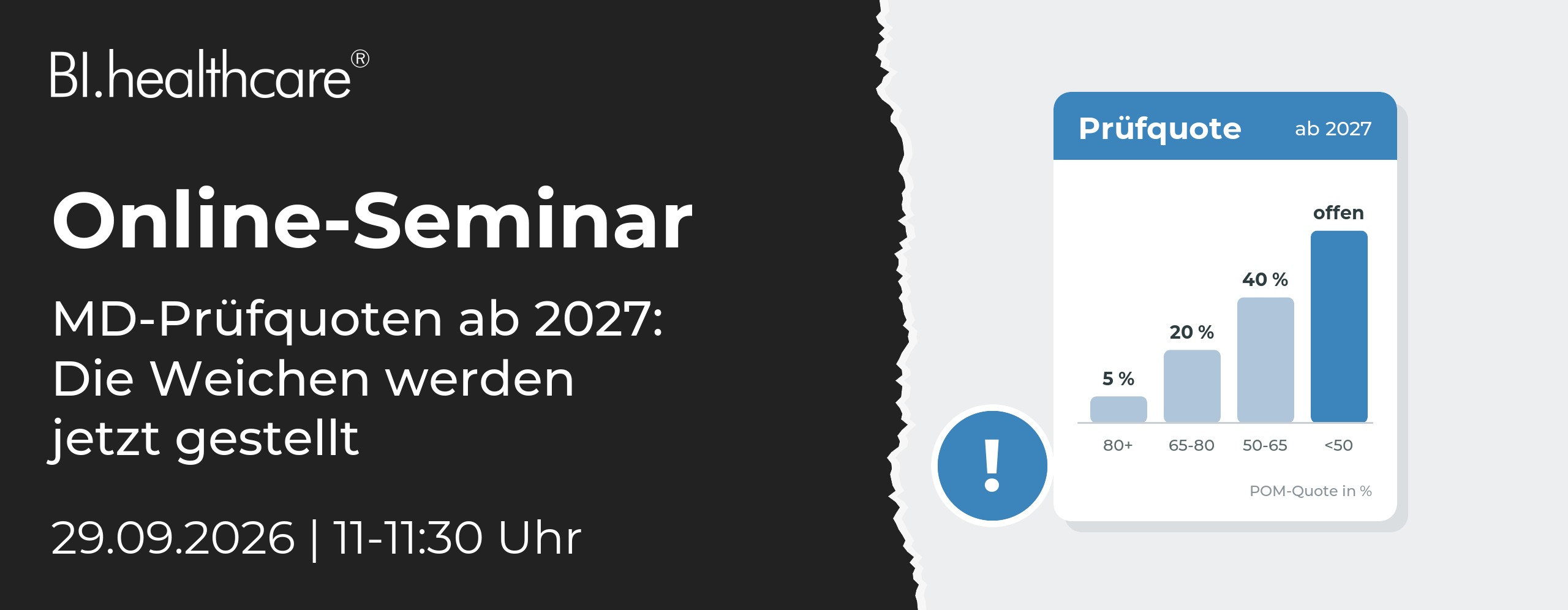Webinar-MD-Pruefquoten-v2 Online-Seminar: MD-Prüfquoten ab 2027: Die Weichen werden jetzt gestellt, 29.09.2026, 11-11:30 Uhr